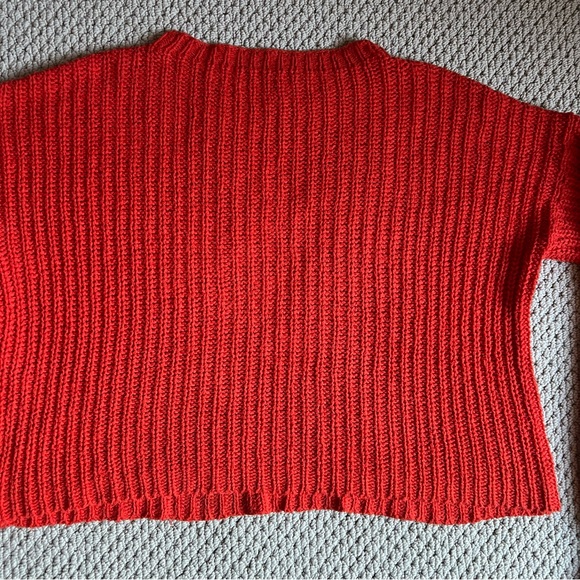 Orange Knit Sweater, Eileen Fisher - Picture 8 of 11